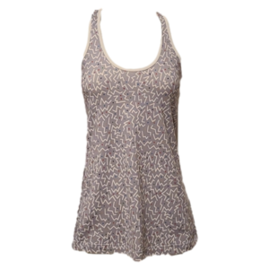 💝RARE Lululemon Cool Racerback 2015 Seawheeze Grey w White/Colored Squiggle